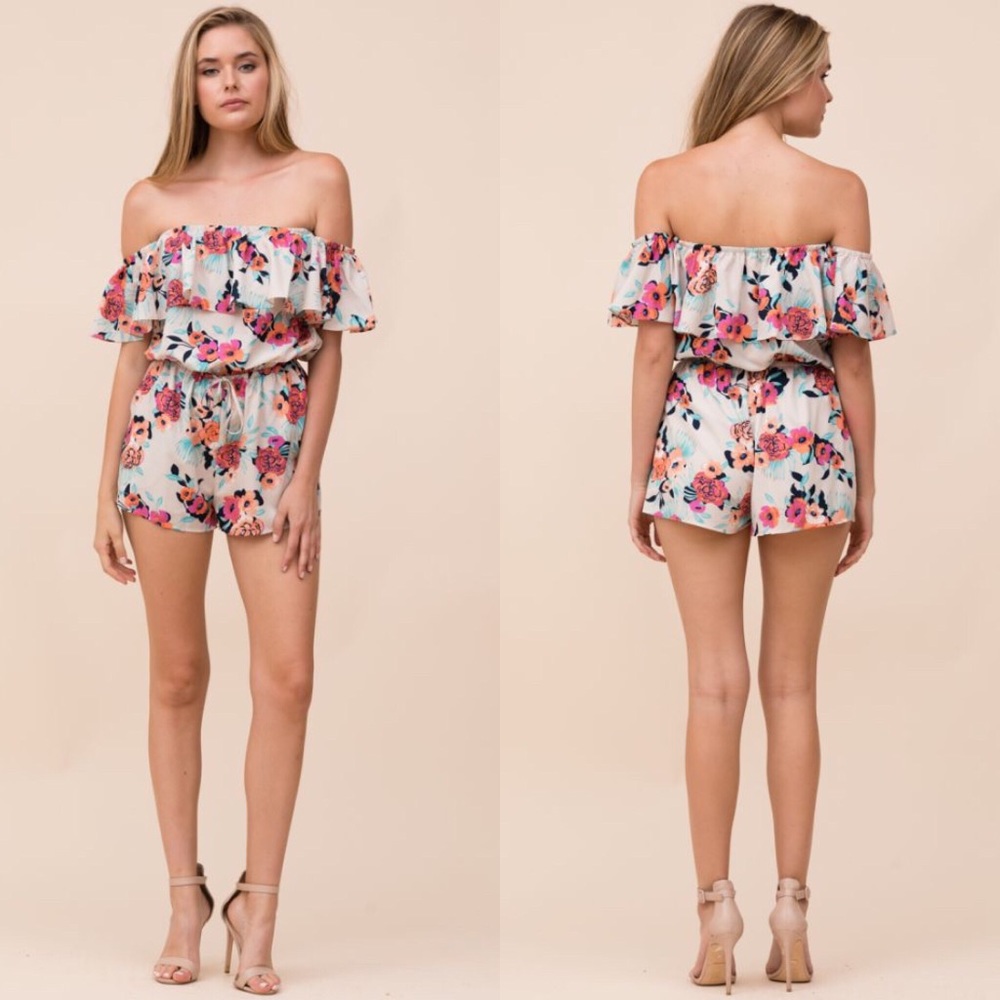 Yumi KIM Floral Off-Shoulder Romper